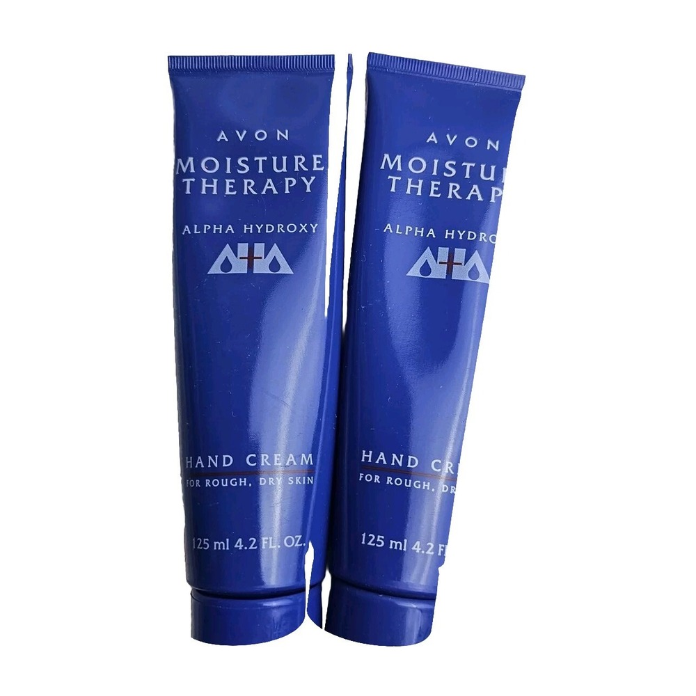 2-Vintage Avon MOISTURE‎ THERAPY ALPHA HYDROXY Hand Cream New old Stock